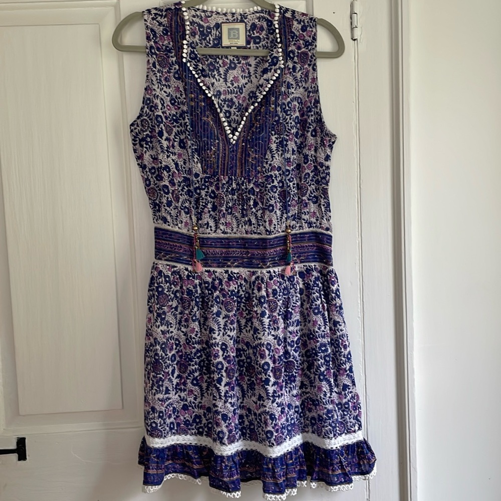 Bell by Alicia Bell hand block printed silk cotton dress